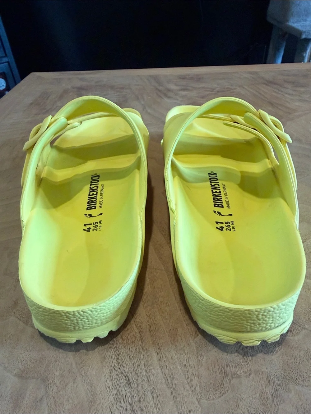 Birkenstock Arizona Eva Essentials Sandals Size 41 Yellow